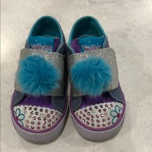 Twinkle toes sketchers light up Velcro sneakers